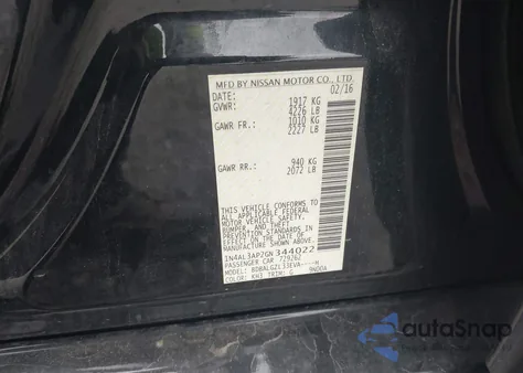 2016 Nissan Altima 2.5 S from USA, damaged, VIN 1N4AL3AP2GN344022